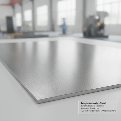 Länge 1000 mm 6000 mm Magnesiumlegierung Bleche Metall zur Verfügung stellen Härte HB90 110 Geeignet für strukturelle und mechanische Teile